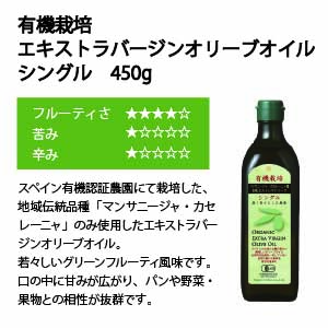 有機栽培エキストラバージンオリーブオイル450g3本セット（BSB450-110